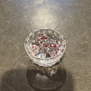 Swarovski little dish with Swarovski dice and crystal accents